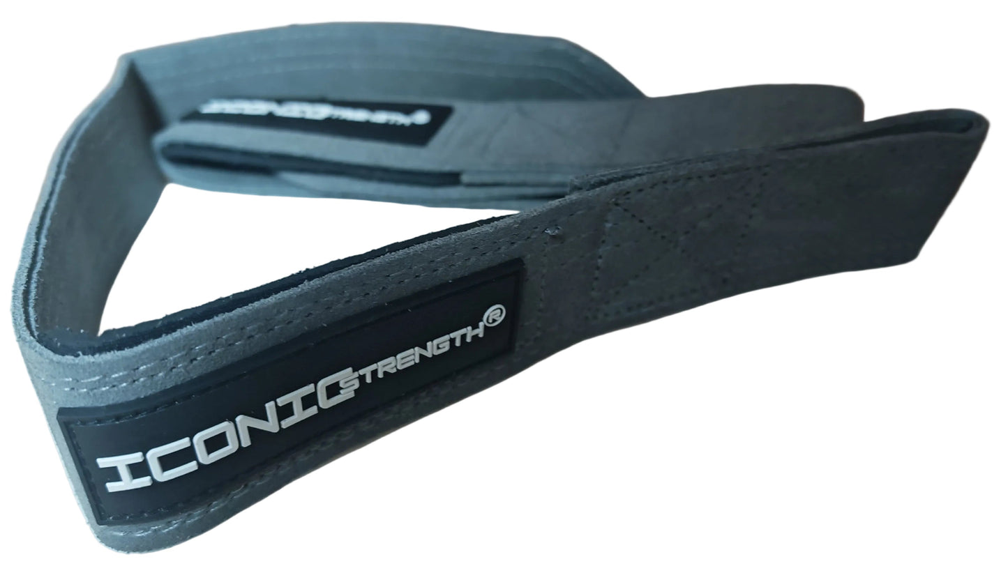 Iconic Strength Genuine Leather Lifting Straps – Heavy-Duty Grip Support for Weightlifting & Strength Training