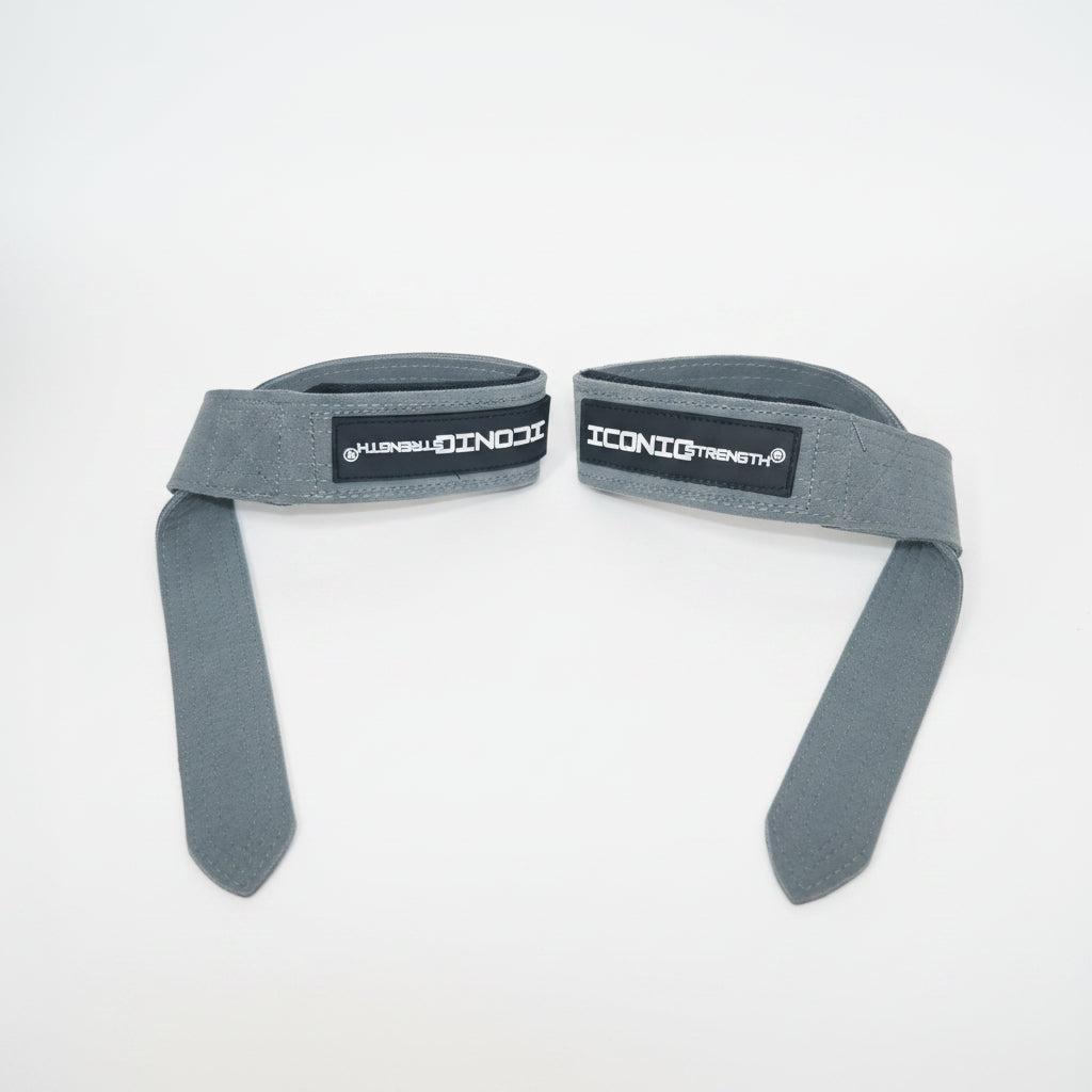 Iconic Strength Genuine Leather Lifting Straps – Heavy-Duty Grip Support for Weightlifting & Strength Training