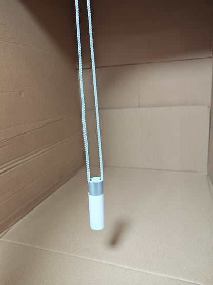 DZSEE Bathroom Light Pull Cord Handle-50g Weight, Stylish Light Pull Cord Handle, Plastic & Iron Construction- White