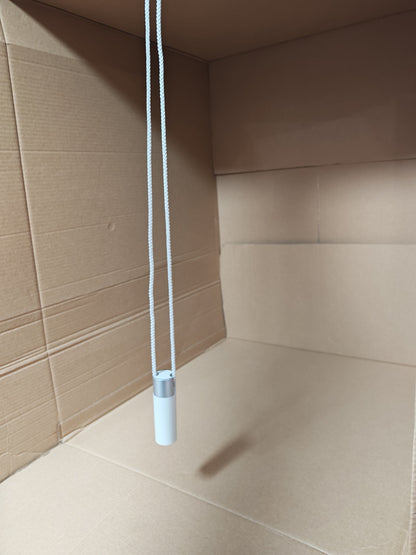 DZSEE Bathroom Light Pull Cord Handle-50g Weight, Stylish Light Pull Cord Handle, Plastic & Iron Construction- White