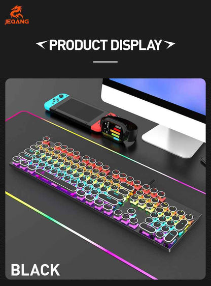 JK-959 104-Keys WIRED Mechanical Keyboard - RGB Lighting