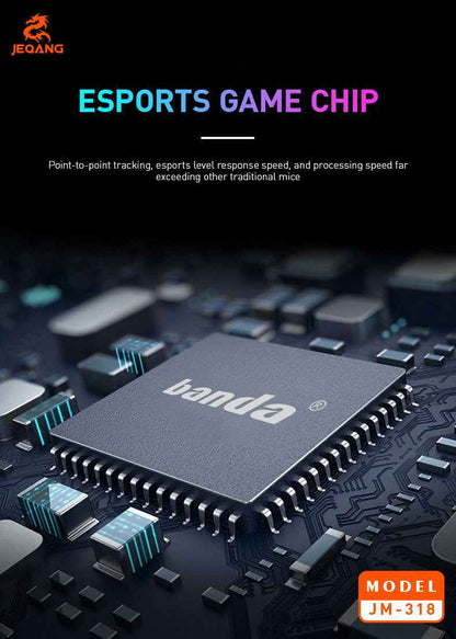 JM-318 LED WIRED GAMING MOUSE