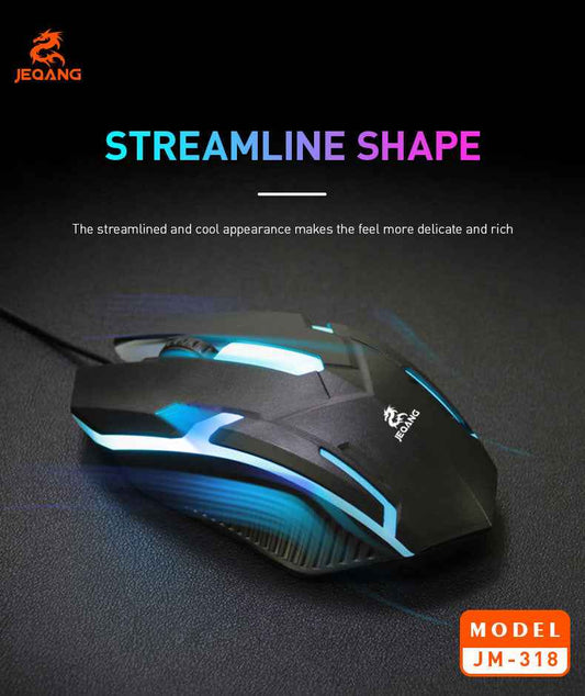 JM-318 LED WIRED GAMING MOUSE