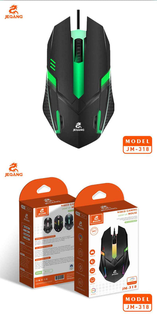 JM-318 LED WIRED GAMING MOUSE