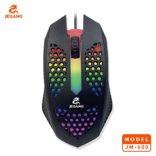 JM-600 Wired Honeycomb Mouse ideal for Gaming with RGB Lighting
