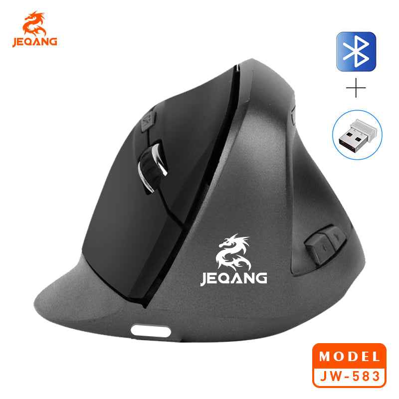 JW-583 2.4G/Bluetooth Wireless Optical Vertical Rechargeable Mouse for Work/Business
