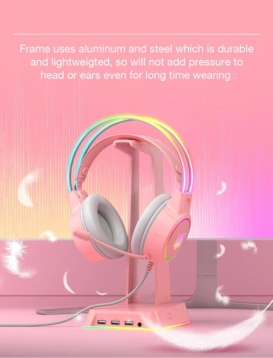 ONIKUMA X15 PRO RGB Gaming Headset – Transparent Light Beam, 50mm Drivers, Noise-Reduction Mic, Wired 3.5mm Gaming Headphones for PC, PS5, PS4, Xbox & Switch