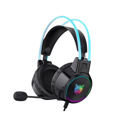 ONIKUMA X15 PRO RGB Gaming Headset – Transparent Light Beam, 50mm Drivers, Noise-Reduction Mic, Wired 3.5mm Gaming Headphones for PC, PS5, PS4, Xbox & Switch
