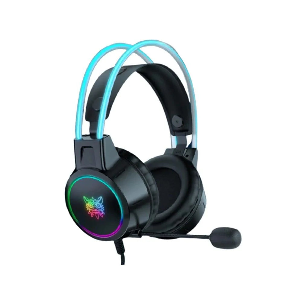 ONIKUMA X15 PRO RGB Gaming Headset – Transparent Light Beam, 50mm Drivers, Noise-Reduction Mic, Wired 3.5mm Gaming Headphones for PC, PS5, PS4, Xbox & Switch