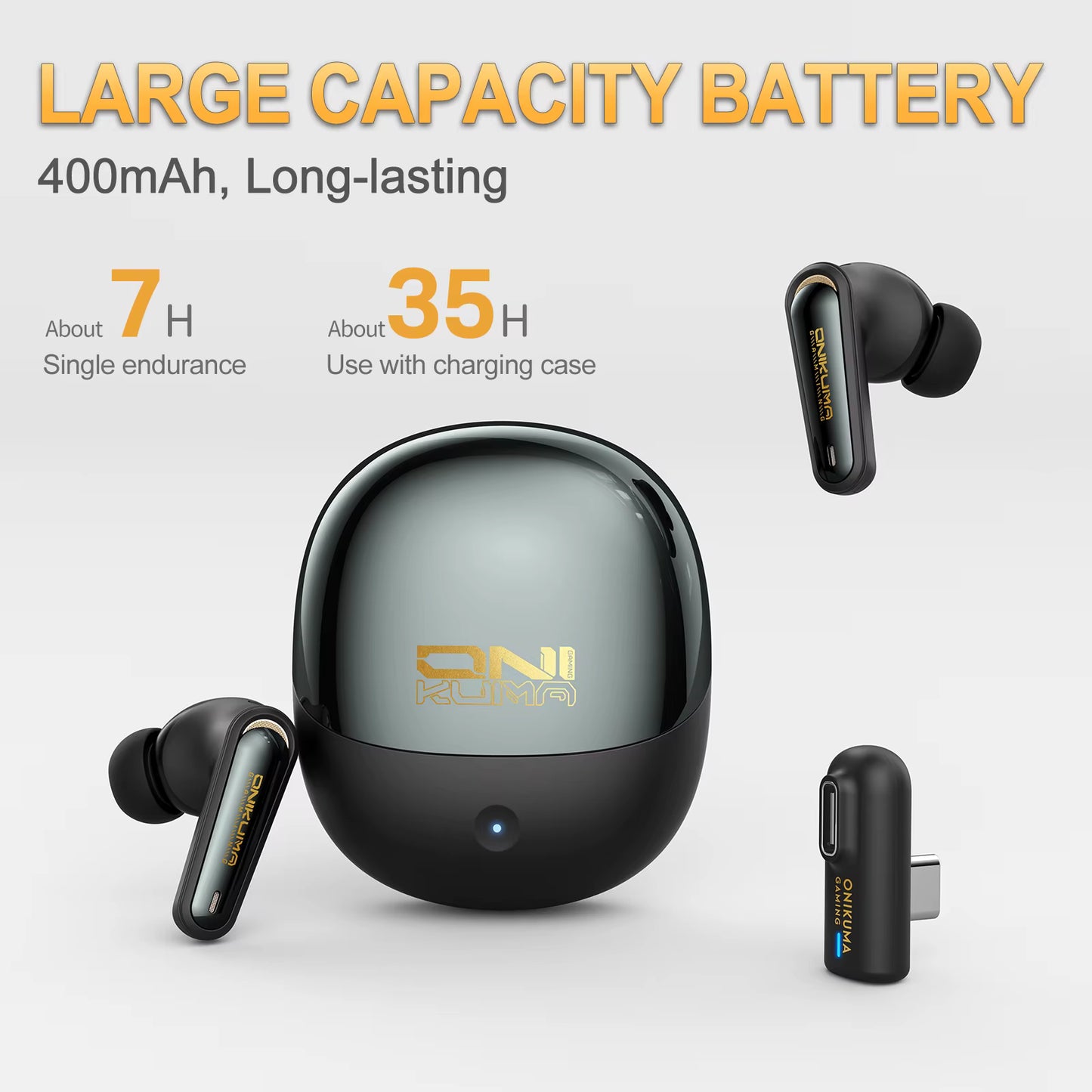 ONIKUMA TX610 Gaming Earbuds - Dual-Mode ANC with 30ms Ultra-Low Latency