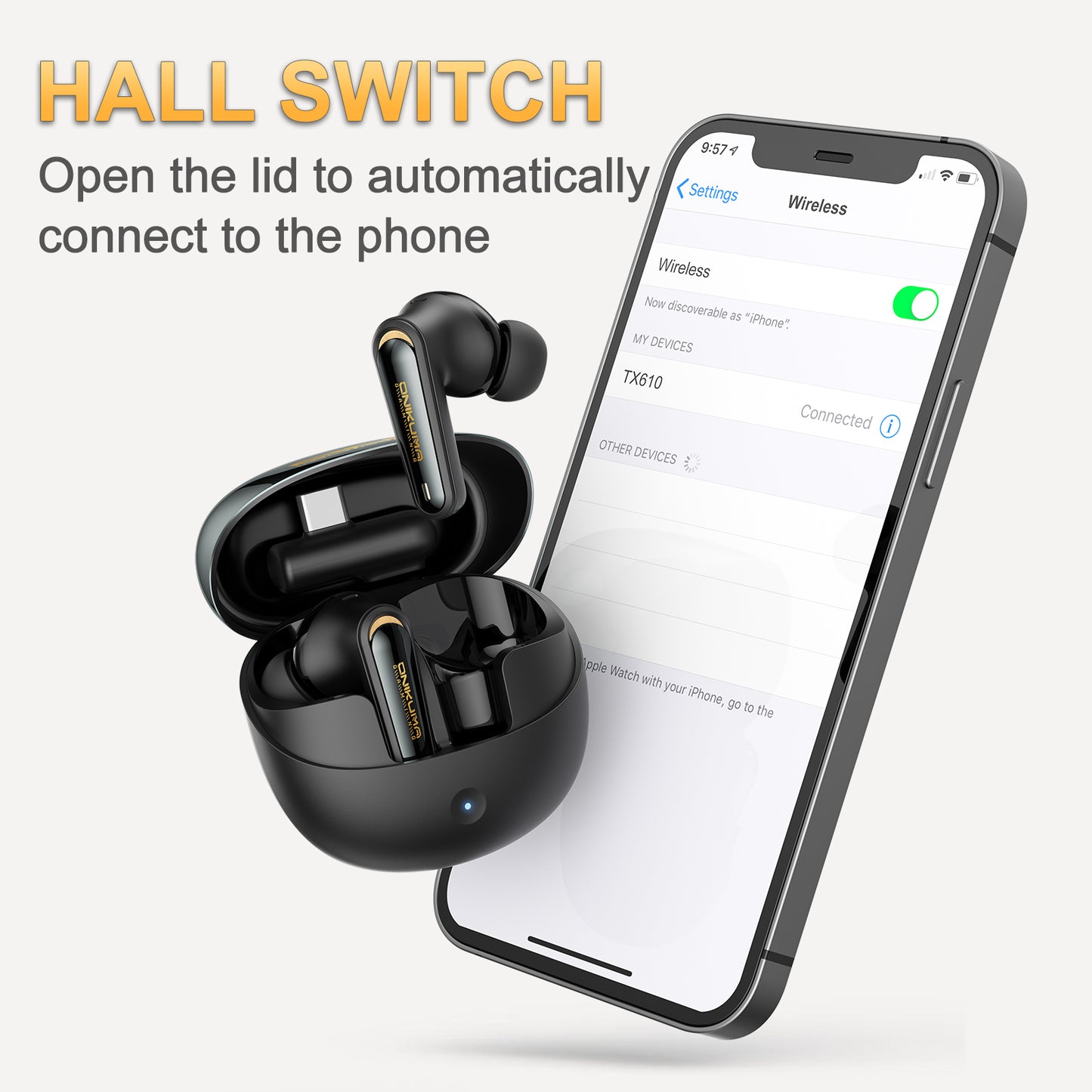 ONIKUMA TX610 Gaming Earbuds - Dual-Mode ANC with 30ms Ultra-Low Latency