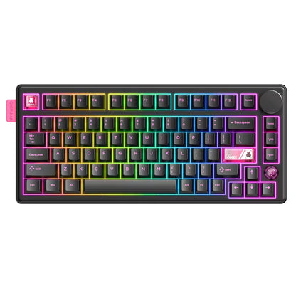 ONIKUMA MT706 2025 Tri-Mode Mechanical Gaming Keyboard – 81-Key RGB PBT Keyboard, Wireless 2.4G, Bluetooth & USB-C Wired