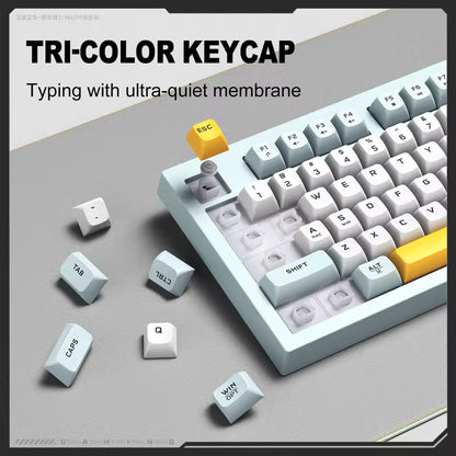 ONIKUMA G80 Tri-Mode Mechanical Keyboard 94 Keys – Wireless Bluetooth 2.4G & USB-C Wired Gaming Keyboard, Hot Swappable, Gasket Mount, RGB Backlight, LCD Screen