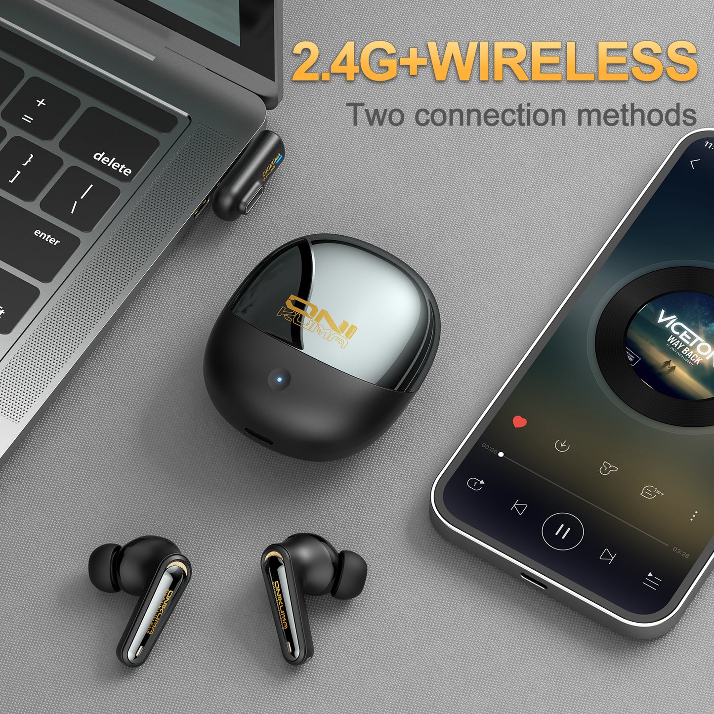 ONIKUMA TX610 Gaming Earbuds - Dual-Mode ANC with 30ms Ultra-Low Latency