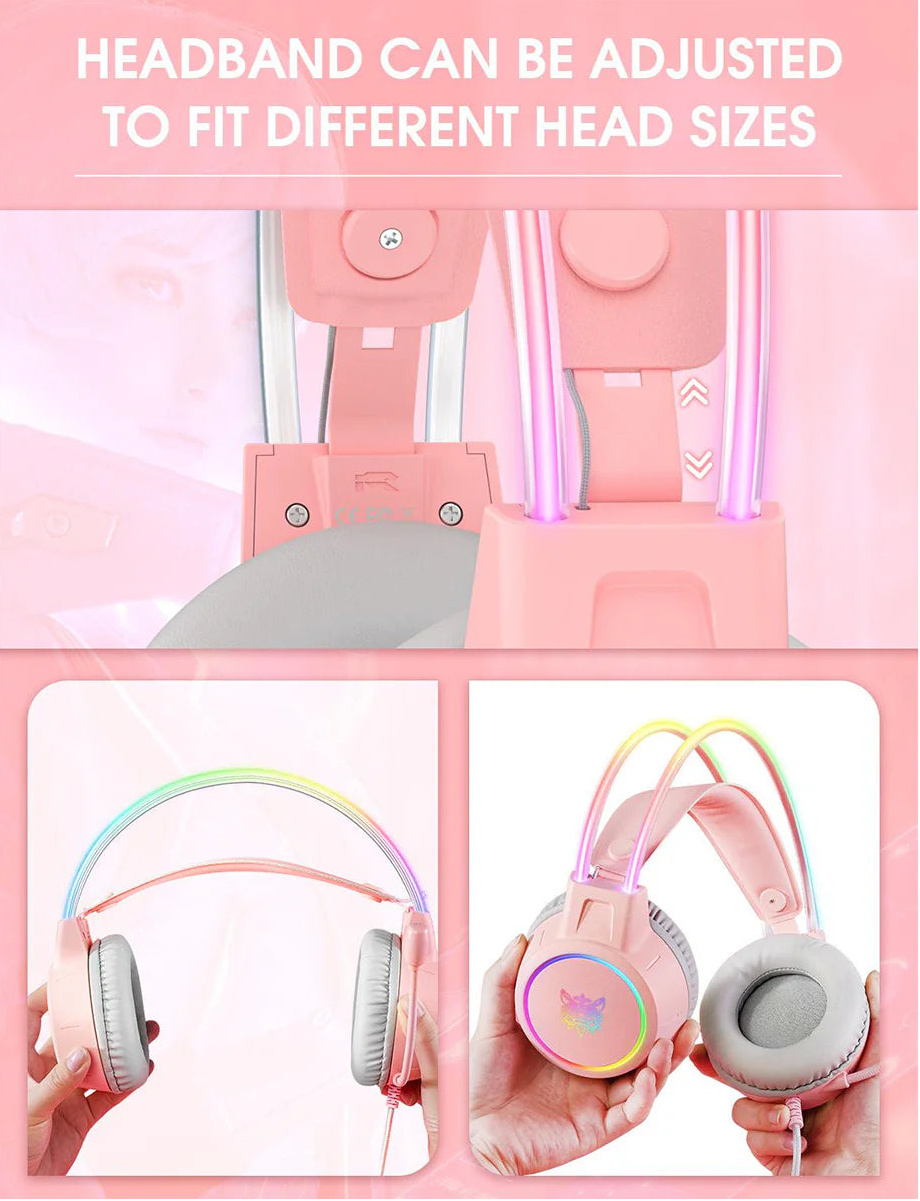 ONIKUMA X15 PRO RGB Gaming Headset – Transparent Light Beam, 50mm Drivers, Noise-Reduction Mic, Wired 3.5mm Gaming Headphones for PC, PS5, PS4, Xbox & Switch