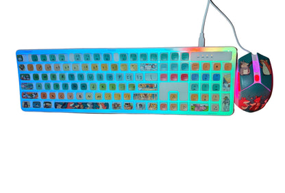 IndenaRGB Wired Gaming Keyboard & Mouse Combo – 5 Designs, Ergonomic, High-Performance, Plug & Play