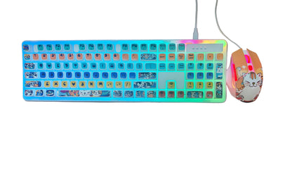 IndenaRGB Wired Gaming Keyboard & Mouse Combo – 5 Designs, Ergonomic, High-Performance, Plug & Play