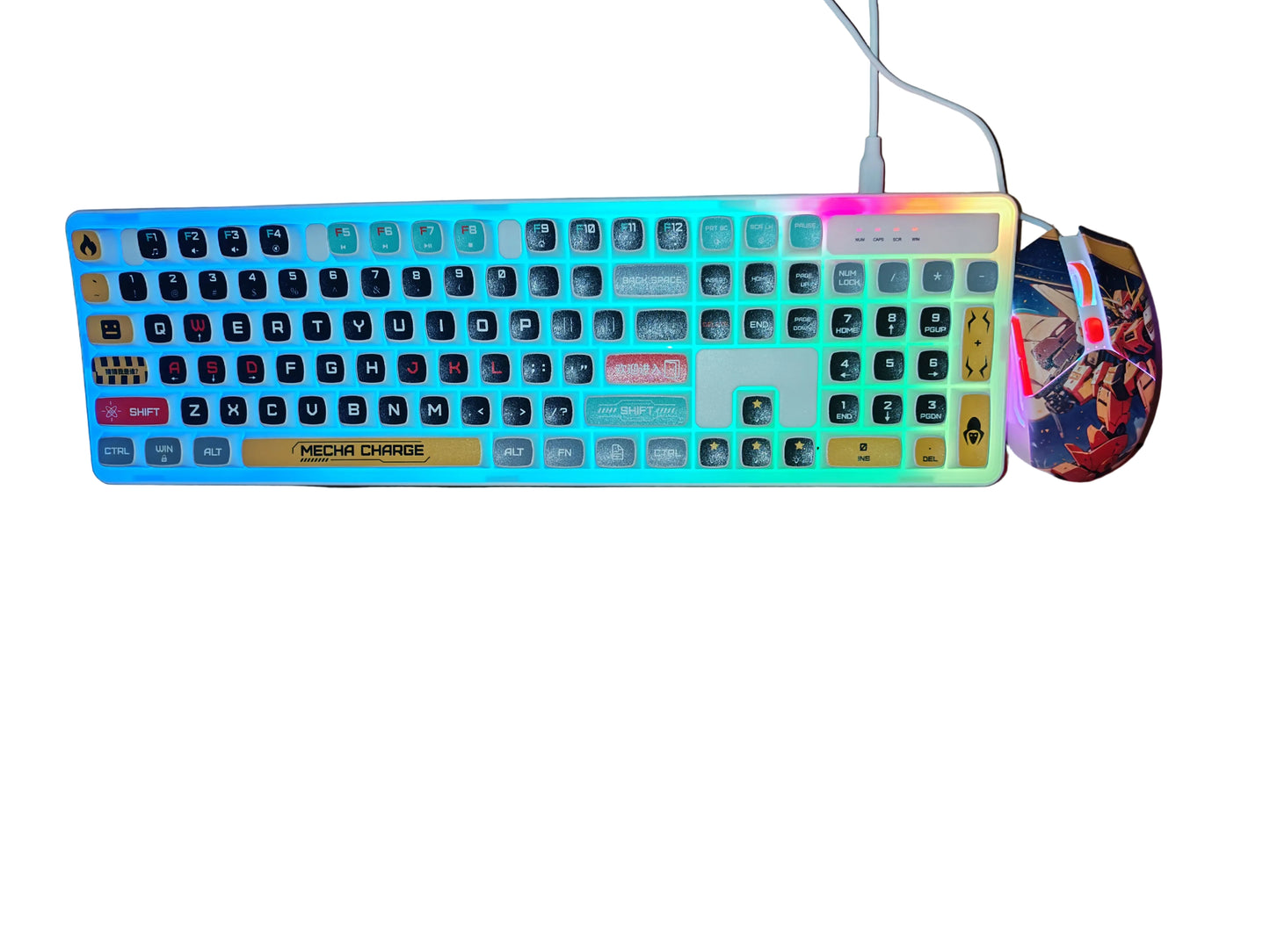 IndenaRGB Wired Gaming Keyboard & Mouse Combo – 5 Designs, Ergonomic, High-Performance, Plug & Play