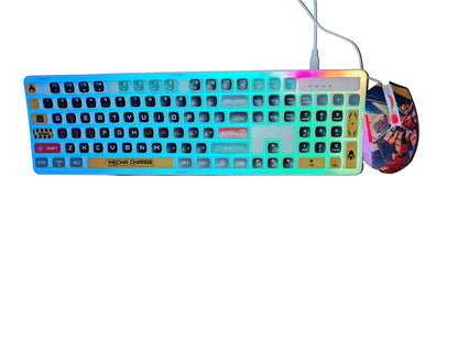 IndenaRGB Wired Gaming Keyboard & Mouse Combo – 5 Designs, Ergonomic, High-Performance, Plug & Play