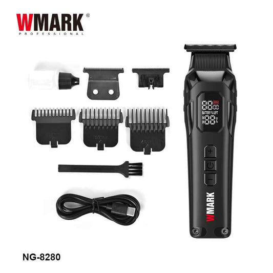 WMARK NG-8280 Premium 8000RPM 5 Speed Digital Display DLC coating Blade Beard Trimmer