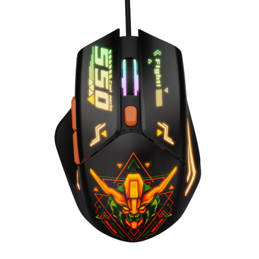 G-550-EL Wired Gaming Mouse - 6400 DPI- RGB LED - 3 Cool Designs- MECHA ROBOT