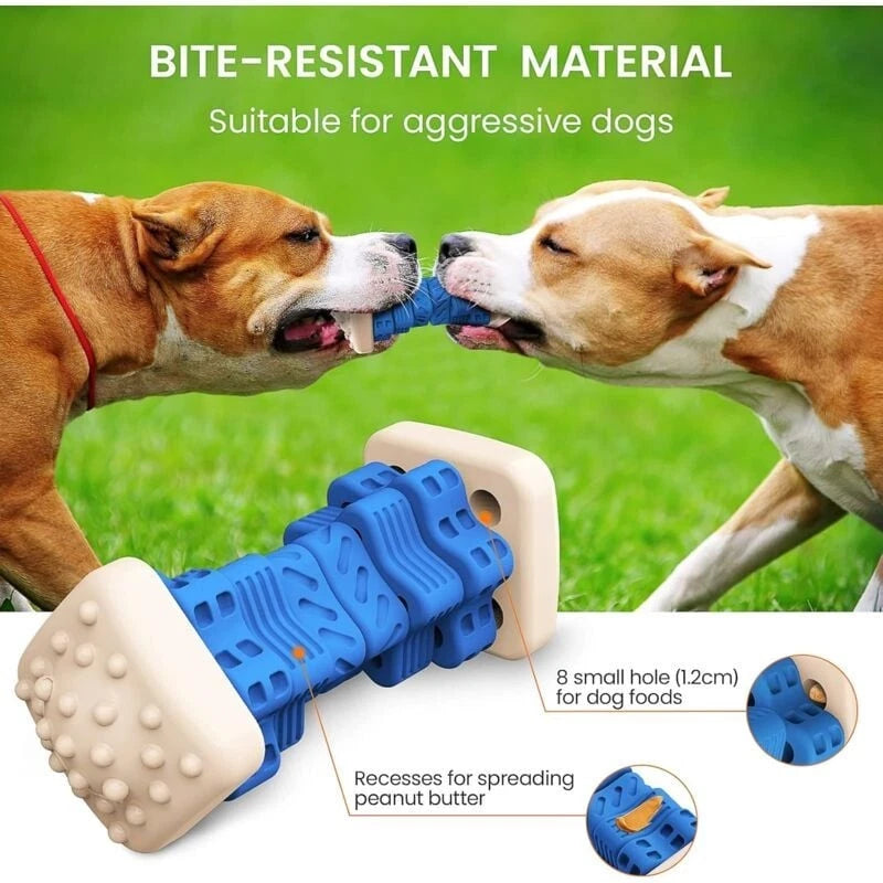 RUXAN Dog Toys Indestructible for Aggressive Chewers 4 in 1 Tough Puzzle Dog Toy