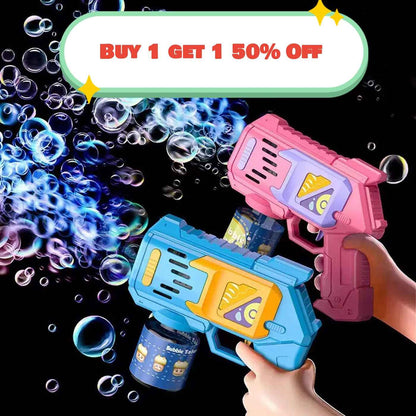 Bubble Machine-Electric Automatic Soap Rocket Bubble Machine, High Output Blower Bubbles Indoor Outdoor Toys