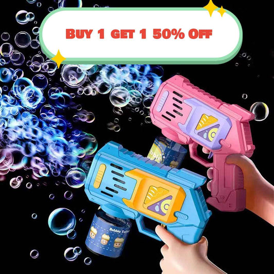 Bubble Machine-Electric Automatic Soap Rocket Bubble Machine, High Output Blower Bubbles Indoor Outdoor Toys