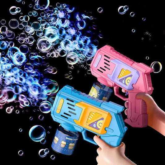 Bubble Machine-Electric Automatic Soap Rocket Bubble Machine, High Output Blower Bubbles Indoor Outdoor Toys