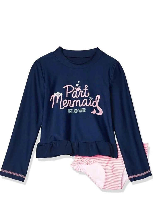 Simple Joys by Carter's Girls 2pc Rashguard Set- Pink Mermaid