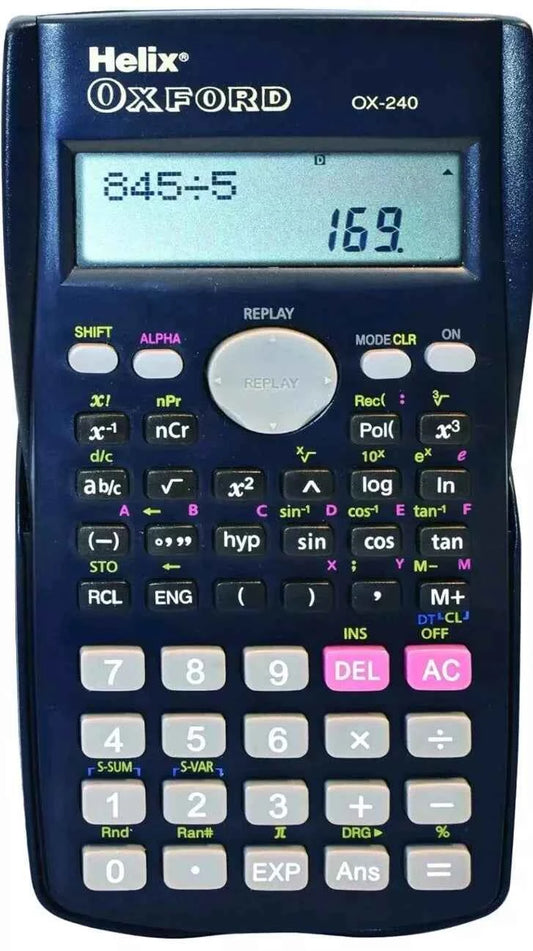 Helix Oxford Scientific Calculator ~ 240 Functions Model RC2072 (Includes Batteries)