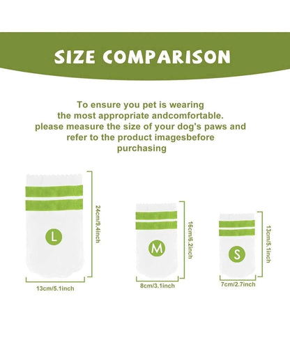 Disposable Pet Dog Cat Shoes Set Of 20 - White - 2 Sizes Available