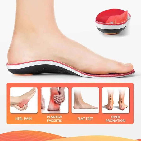 PCSsole Orthotics Insoles for Plantar Fasciitis, Arch Support Insoles for Flat Feet, Heel Pain and Foot Pain Size- 7.5-8 27cm