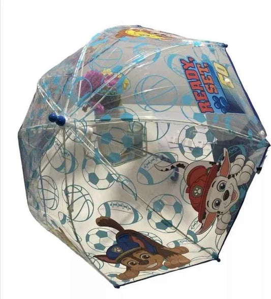KIDS Umbrella Official LICENCED NICKELODEON TRANSPARENT PAW PATROL 65CM