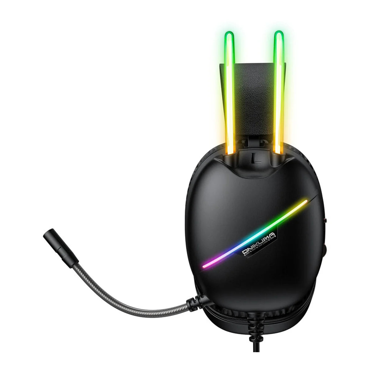 ONIKUMA X33 RGB Gaming Headset – Wired USB-C Headphones with Noise-Cancelling Mic, 50mm Drivers, Surround Sound for PC, PS5, PS4, Xbox & Switch